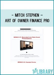 Mitch Stephen – Art of Owner Finance Pro at Tenlibrary.com