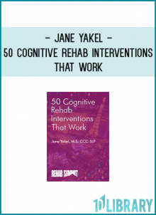 This innovative recording demonstrates over 50 cutting-edge cognitive rehab interventions, exploring