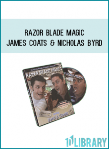 Are you tired of the same old dull magic? Are you looking for a DVD that's a cut above the rest? Maybe you're just looking to sharpen your skills. Join Nicholas Byrd and James Coats as they teach you the sharpest form of magic known to man, Razor Blade Magic! This DVD will show you, step-by-step, how to safely manipulate razor blades to give your routine the edge it needs.