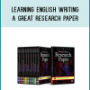 Finally, an easy-to-use resource that guides students along the entire process of writing a great research paper! Video Aided Instruction’s brand new Writing a Great Research Paper DVD series is your step-by-step guide to constructing a paper that’s