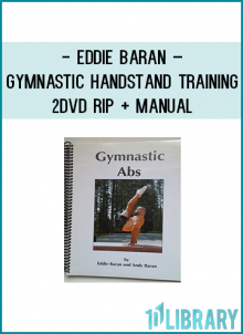Eddie Baran doing a freestanding handstand,