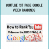 YouTube 1st Page Google Video Rankings