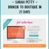 Broken to Boutique in 21 days is the right course for any professional photographer who is currently selling their photography