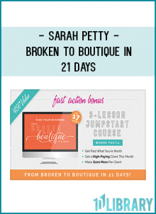 Broken to Boutique in 21 days is the right course for any professional photographer who is currently selling their photography