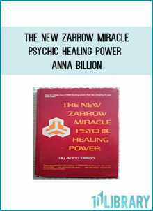 “Anna Billion has spent over thirty years of intensive study and experimentation formulating the Zarrow Technique for achieving perfect health through the power of the mind. An expert in mind control, she is the founder of Psychics’ Unlimited, the world’s first school organized to teach the miracle process of Zarronics. Anna Billion is also a master of many occult and metaphysical disciplines, including: Extrasensory Perception, Astrology, Psychic Perception, Meditation, and Yoga.”
