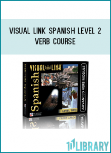 Visual Link Spanish Level 2 Verb Course is a digital online course with the following format files such as: .mp4 (.avi or .ts), .mp3, .pdf and .doc .csv… etc. You can access this course wherever and whenever you want as long as you have fast internet connection OR you can save one copy on your personal computer/laptop as well.